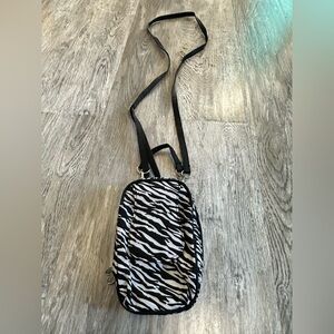 Debra Valencia Charm 14 Zebra Print Cell Phone Purse